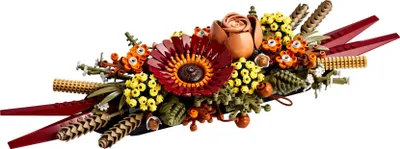 Produktbild von LEGO 10314 Icons Trockenblumengesteck Set, Botanical Collection zum Basteln für Erwachsene, künstliche Blumen mit Rose und Gerbera, Tischdeko oder Wanddeko