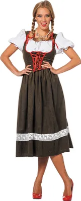 Produktbild von Dirndl Kleid Damen Traditionell Lang 56