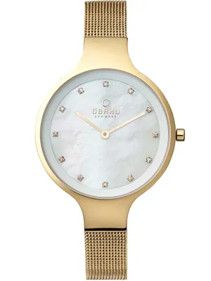 Image de Obaku montre dames bracelet V173LXGGMG or Mesharmband