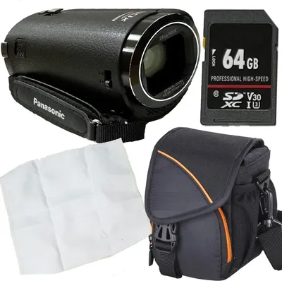 Produktbild von Panasonic HC-V380EG-K Full HD Camcorder+Tasche+Tuch+64 GB