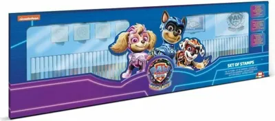 Obrázok produktu pre Malbox - MULTIPRINT - 18144 - 60 značiek 4 pečiatky Paw Patrol the Movie