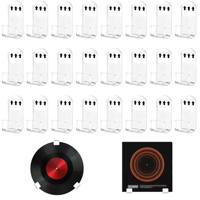 24 Vinyl-Wandhalter aus Acryl, selbstklebend, ohne Bohren