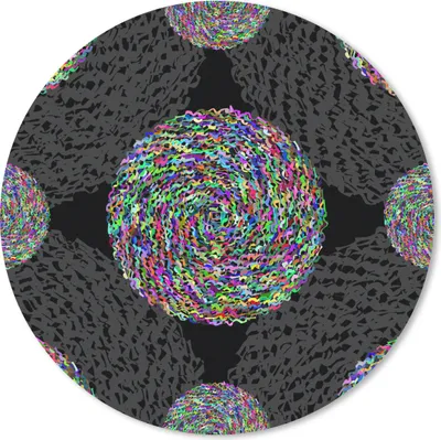 Produktbild von MuchoWow® Mauspad Mousepad Regenbogen - Design - Kreis - Muster 30x30 cm - Mousepads - Maus Mat - Pad - Mausunterlage - Tischunterlage - Schreibtischmatten