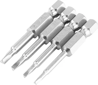 Zdjęcie produktu dla zestaw 4 trójkątnych końcówek wkrętakowych 50 mm - Δ1,8/Δ2,0/Δ2,3/Δ2,7 z gniazdem sześciokątnym 1/4"