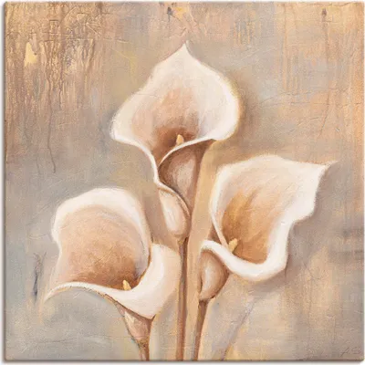 Produktbild von ARTland Leinwandbild Antike Blüten Größe: 70x70 cm