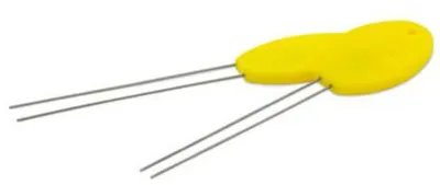 Doppelnadel aus Edelstahl, 13 cm, 2 Stück