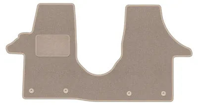 Image de Tapis avant en moquette pour Volkswagen Transporter T5 2003-2015 (utilitaire) – 2 pièces, beiges, sur mesure – Wielganizator LUX