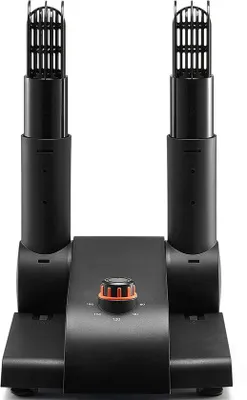 Image de Radiateur pliable à 180°, avec 2 tubes et ventilateur de chauffage, noir et orange, 170 W, 40-50 °C, 29,2 × 21,1 × 41,6 cm, 1,08 kg