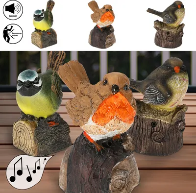 Produktbild von 3er Set Bewegungsmelder "Vogel" 3fach sortiert Garten Bewegungssensor