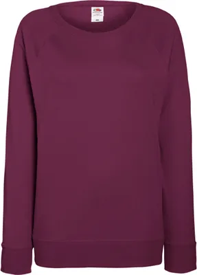 Produktbild von Fruit of the Loom - Lady-Fit Lightweight Raglan Sweat - Burgundy - S