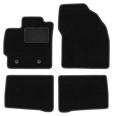 Produktbild von Velours-Fußmatten für Toyota Prius III 2009-2011 (Schrägheck) – 4-tlg, Schwarz, passgenau – Wielganizator LUX