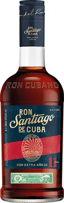 Produktbild von Santiago de Cuba Brauner Rum D.O.P. Cuba Ron Extra Anejo 11 anos 40% vol Spirituosen