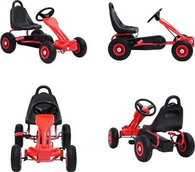 Produktbild von vidaXL Pedal Go Kart mit Luftreifen Rot - Pedal Go-Kart - Pedal Go-Karts - Pedal Gokart - Pedal Gokarts
