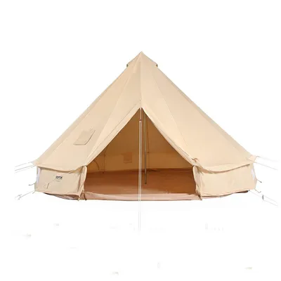 Produktbild von Tipi-Zelt mit Einer PVC-Bodenplane Glockenzelt Campingzelt 6 Personen Familienzelt 8 Fenster Gruppenzelt Jurten Zelt Für Outdoor-Abenteuer 4 X 2,5 M