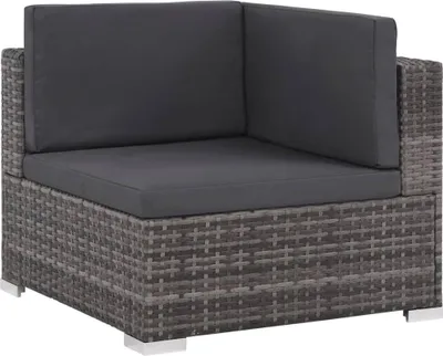 Obrázek produktu pro vidaXL 6dílná zahradní lounge souprava s polštáři Poly Rattan Grey