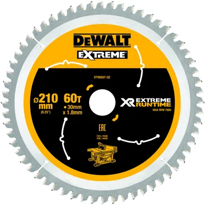 Produktbild von DEWALT Kreissägeblatt 210 x 1,8 x 30 mm 60 Zähne