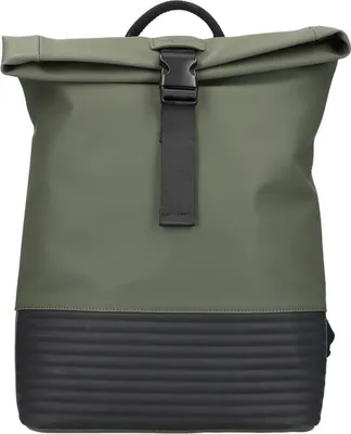 Produktbild von Rieker Damen Cityrucksack Überschlag Rucksack Ziersteppung H1426, Farbe:Grün