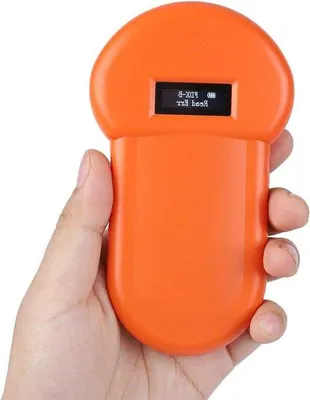 Obrázok produktu pre Čítačka čipov pre zvieratá – ručný RFID skener 1342 kHz pre mačky a psov