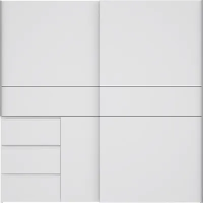 Produktbild von Schiebetürenschrank >Winn 2< in Weiss  - 200,1x200,5x61,2cm (BxHxT)