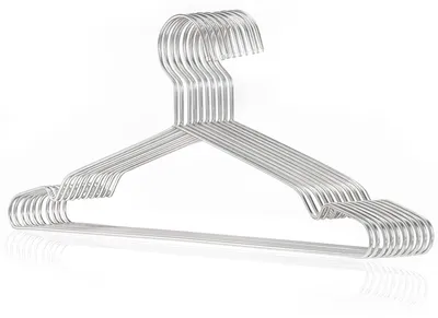 Kleiderbügel aus Edelstahl, 10 Stück, 42 cm, platzsparend