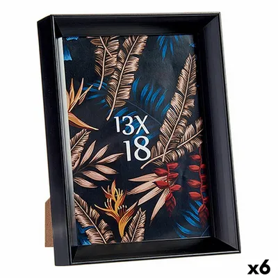Image de Cadre photo 15,2 x 3,5 x 20,2 cm noir plastique verre (6 pièces)