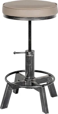 Produktbild von CLP Sitzhocker Destin im Industrial Design antik silber