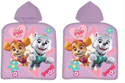 Immagine prodotto di Paw Patrol, poncho con cappuccio per bambini e bambine 50x100cm