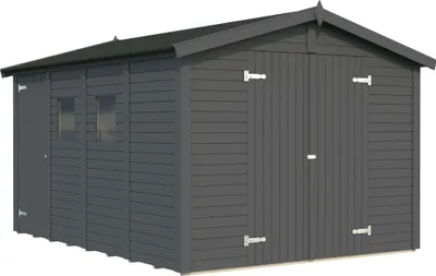 Produktbild von Palmako Gerätehaus Dan 9,9 m² - 16 mm dunkelgrau lackiert