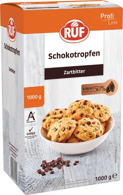 Produktbild von RUF Schokotropfen Zartbitter 1Kg FS