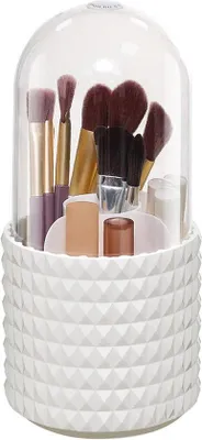 Image de Organiseur de maquillage pivotant, blanc, 1 pièce, produits cosmétiques