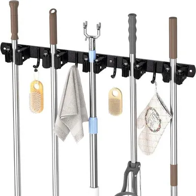 Produktbild von Selbstklebender Besenhalter 4 Haken Organizer