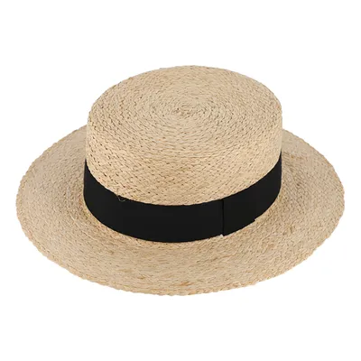 Produktbild von Fiebig Strohhut Kreissäge Raffia mit Ripsband Natur Gr. 59