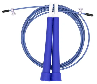 Produktbild von Springseil Sprungseil Seilspringen Hüpfseil Stahlseil verstellbar universal Blau