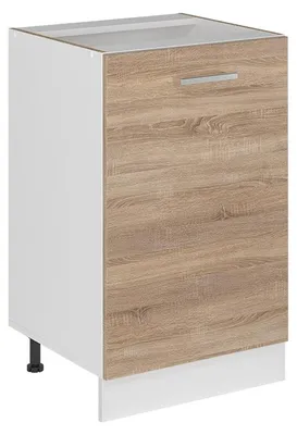 Obrázok produktu pre Kuchynská spodná skrinka Vicco R-Line Sonoma/biely 50 cm bez pracovnej dosky, Model 70163