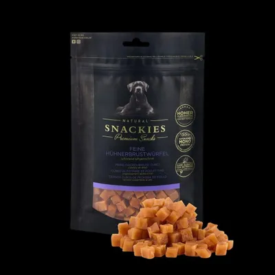 Produktbild von SNACKIES Feine Hühnerbrustwürfel 90 g