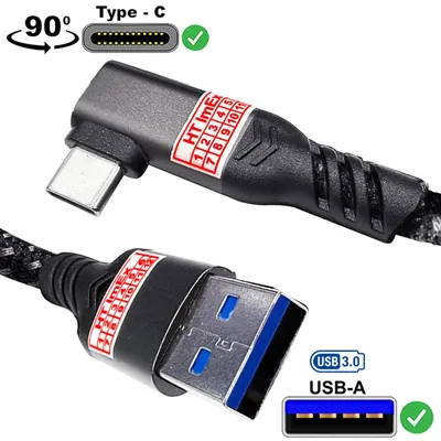 Produktbild von USB 3.2 Ladekabel USB-A zu USB-C Nylon Kabel Winkel für Lenovo, DELL, Acer, Asus, Google, Nokia Tablet