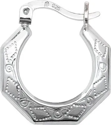 Image de Boucles d'Oreilles Créoles Femme Argent fin 925 - 20mm*17mm; TRS22549