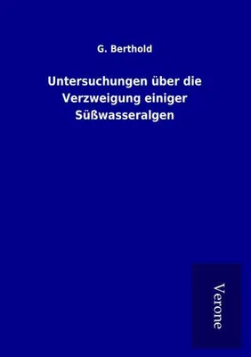 Immagine prodotto di Untersuchungen über die Verzweigung einiger Süßwasseralgen