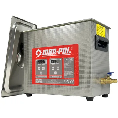 Image de MAR-POL Nettoyeur à ultrasons 180 W, 6,5 l, acier inoxydable - M90075