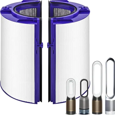 Produktbild von 2-teiliges Ersatzfilter-Set für Dyson TP/HP/DP 04/05/06/07/09 & PH02, Aktivkohlefilter, effektiv gegen Gerüche