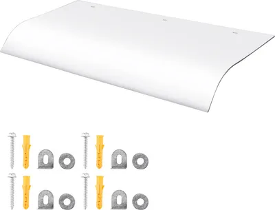Produktbild von Yakimz Vordach 40 x 80cm Türdach Pultbogenvordach Überdachung PET Transparentes Haustür Haustürvordach