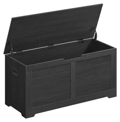 Image de VASAGLE : Banc avec rangement, coffre en bois avec couvercle, 40 x 100 x 46 cm