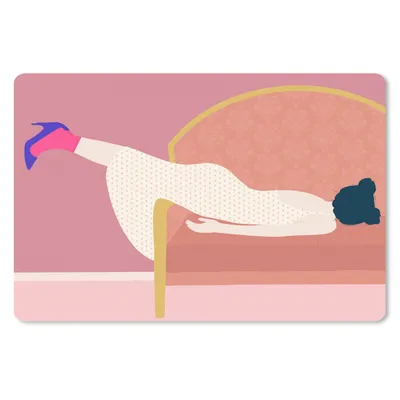 Produktbild von MuchoWow® Mauspad Mousepad Vintage - Frauen - Pastell 27x18 cm - Mousepads - Maus Mat - Pad - Mausunterlage - Büroartikel - Desk Matten