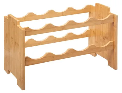 Obrázek produktu pro Bambusový stojan na víno, 46 x 24,5 x 29,5 cm, pro 8 lahví