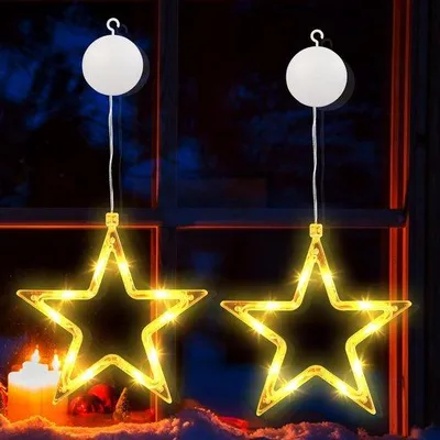 Immagine prodotto di Luci natalizie: filone luminoso a 10 LED bianco caldo con timer