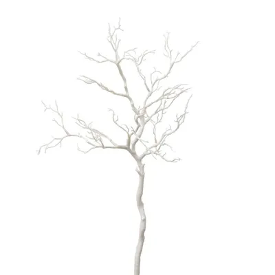 Produktbild von 2474U Kunstzweig Haselnuss Weiß, Künstlicher Haselnusszweig Dekozweig, Naturgetreue Kunstpflanze, 95 cm