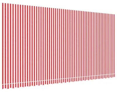 Obrázok produktu pre vidaXL Náhradný materiál na markízu, červený a biely, 580x295 cm, polyester