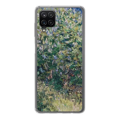 Produktbild von MuchoWow® Handyhülle Schutzhülle Hülle für Samsung Galaxy A12 Fliederbusch - Vincent van Gogh Silikon Softcase Handy Hülle - Bild