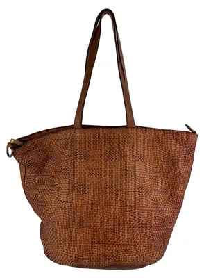 Produktbild von BZNA Bag Misa Cognac Shopper Italy Vintage Schultertasche Designer Handtasche Leder