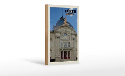 Produktbild von Holzschild Städte Fürth Stadttheater Architektur 12x18 cm